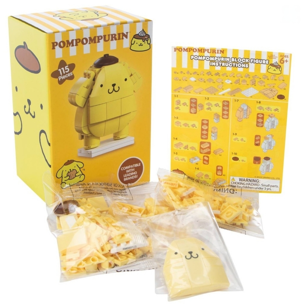 Sanrio PomPomPurin Build Kit Block Figure 115 Pieces Yellow